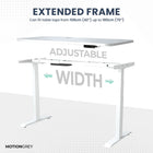 MotionGrey Electric Dual Motor Height Adjustable 165" W Sit-to-Stand Desk - White Frame-German Made Bosch Dual Motors - Our dual Bosch premium motors feature above industry weight rating, movement speed and are designed to exceed energy efficient guidelines. For the best quality, each motor undergoes our 6-step full inspection procedure