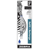 Zebra F-Refill Medium Point – 2 Pack – Blue-Ball Point Pen Refill, Blue Ink