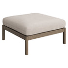 Modway Eleni Square Outdoor Teak Wood Ottoman - Weathered Grey Pebble-Square Ottoman