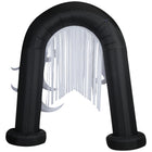 GEMMY Airblown Inflatable LightShow Halloween Archway with Ghosts - 107" x 99"-Includes stakes and tethers