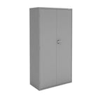 Staples 72" Locking Steel Storage Cabinet, Grey-3-point locking system offers added security