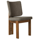 Modway Alba Armless Upholstered Dining Chairs - Taupe - 2 Pack-6