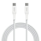 AXS PROCharge Premium USB-C to USB-C Braided Cable (1.2M) - White/Grey-Made from recycled materials