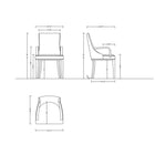 Manhattan Comfort Shubert 22.5" Modern Faux Leather and Velvet Upholstered Dining Armchair - Light Grey-Upholstered in 2 Textured Luxurious Faux Leather Front and Velvet Back with Foam Padding