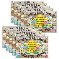 Ashley Productions Smart Poly Computer Mouse Pad - Every Busy Bee is Welcome Here - 10 Pack-Start your day on the right note with these stylish and functional accessories that feature inspiring quotes and positive sayings.