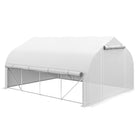 Outsunny Walk-in Polytunnel Greenhouse - 13' x 9.8'- PE polytunnel greenhouse cover shields plants inside from mild Canadian weather  
 