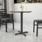 Flash Furniture 22" x 22" Restaurant Table X-Base with 3" Dia. Table Height Column-X-Base Configuration