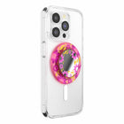 PopSockets PopGrip for MagSafe Round with Adapter Ring - Pink Relief-Easily remove the top to wirelessly charge your phone