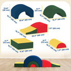 Qaba Toddlers Climbing Foam Climbing Blocks - 5-Piece - Multicolor-Made with soft surface and dense foam for a safe play area