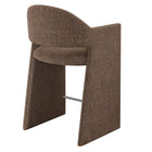 Modway Talia 37" Upholstered Fabric Counter Stool - Mocha-Floor Protecting Foot Pins