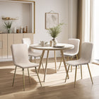 FurnitureR Dining Side Chair - Beige - 4 Pack-Set of 4 chairs included