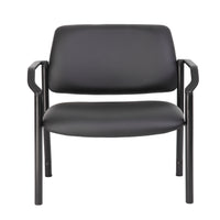 Nicer Interior Anti-Microbial Bariatric Guest Chair - Black-With a seat wider than average, this chair offers extra comfort. Measuring 26" in width compared to the standard 20", it provides more room for the user to sit comfortably.