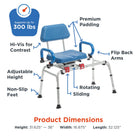 Journey SoftSecure Rotating Transfer Bench with Microban-SoftSecure padded ergonomic seat is slip resistant water resistant and easy to clean