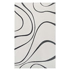 Modway Therese Abstract Swirl Area Rug - 5 ft W x 8 ft L - Ivory/Charcoal-Abstract Swirl Area Rug