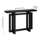 Hudson&Canal Breslow 44"W Console Table - Black Grain-Product Dimensions: 10" L x 44" W x 29.5" H