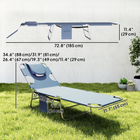 Outsunny Tanning Chair with Face Hole - 5-Level Folding Lounge Chair - Grey-Solid Wooden frame for strength and durability