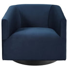 Modway Twist Accent Lounge Performance Velvet Swivel Chair - Midnight Blue-Dense Foam Padding