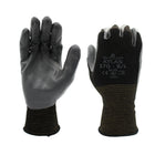 Atlas Everyday Dry Grip Smooth Nitrile Glove - Nylon Liner - Grey/Black - Small - 3 Pack-Seamless knit nylon liner