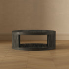 Manhattan Comfort Alure 36" Contemporary Round Coffee Table - Charcoal-Home Assembly Required (All Hardware Included)