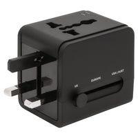 Helix 4-in-1 International Adapter - Black-Dual Charging