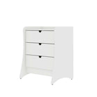 Manhattan Comfort Coney Mid-Century Modern Dresser and Nightstand Set - White-Home Assembly Required. All Hardware Included