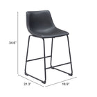 Zuo Smart Counter Stool - Black - Set of 2-7