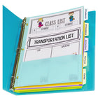 C-Line 5-Tab Index Dividers with Multi-Pockets - 8-1/2" x 11" - Bright Color Assortment - 3 Sets-Write-on index tabs allow you to instantly categorize your binder and label each section to make it easy to reference