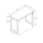Monarch Specialties 7681 48" Computer Desk - White/Adj.Height/ Black Metal-Product dimensions: 47.25 inches L x 23.75 inches D x 29.5 inches H - height adjustable from 29.5 inches to 48 inches