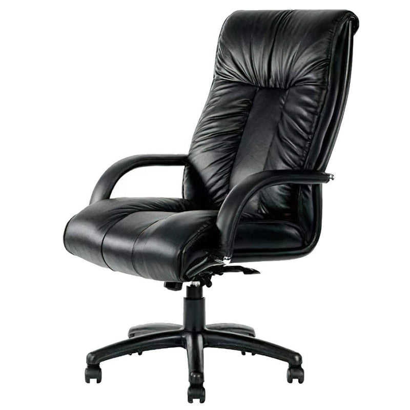 Nicer Interior Italian Leather CEO Executive Office Chair Black