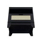 Manhattan Comfort Sheridan 21.63" Mid-Century Modern Nightstand 2-Piece Set - Black-30 Day Limited Manufacturer's Warranty