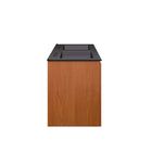 Modway Scenic 48" Double Wall-Mount Bathroom Vanity - Cherry/Black-Dual Ceramic Sink Basins