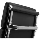 Plata Import Paco Office Chair PU Leather High Back Foam Metal Frame - Black-Seat 22" W x23 " D; Back 23-29" H