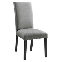 Modway Parcel Dining Upholstered Fabric Side Chair - Light Grey-Modern Accent Chair