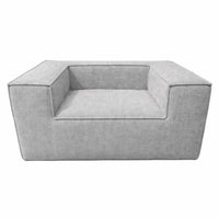 Exform SLOANE Sofa-In-a-Box Single Seat Arm Chair - Grey-Single-Seater Sofa, Modular Minimalist Sofa