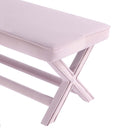 Manhattan Comfort Abigail 42.12" Mid-Century Modern Velvet Upholstered Ottoman Bench - Pink-Stylish X-Crossed Legs