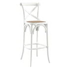 Modway Gear Bar Stool - White-Modern Farmhouse Bar Stool