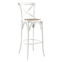 Modway Gear Bar Stool - White-Modern Farmhouse Bar Stool