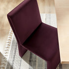 Modway Emory Upholstered Performance Velvet Dining Side Chair - Mulberry-Non-Marking Foot Pins