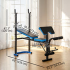 Soozier Adjustable Weight Bench with Barbell Rack and Leg Developer for Weight Li fting and Strength Training-Adjustable barbell stents fit various needs 