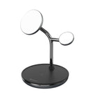 Adam Elements OMNIA M3+ Magnetic 3-in-1 Wireless Charging Station - Black-3-in-1 Charging: Charge your iPhone 13 series, AirPods, and Apple Watch simultaneously, providing a convenient all-in-one charging solution