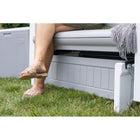Suncast Adirondack Glider - Dove Grey-Assembled Size: 54 in. W x 33.25 in. D x40 in. H.