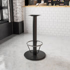 Flash Furniture Chrome 24" Bar Height Base, Black (XUTR24BAR4CFR)-Round Base Configuration