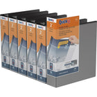 QuickFit View Binder - D Ring - 2" - Black - 6 Pack (87031-06)-3 Ring Binder