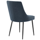 Modway Viscount Upholstered Fabric Dining Chairs - Black/Azure - 2 Pack-Chair Weight Capacity: 300 lbs.