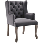 Modway Realm French Vintage Dining Performance Velvet Armchair - Grey-French Vintage Dining Armchair