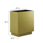 Modway Quantum 30" Bathroom Vanity Cabinet - Gold-Full-Glide Drawer