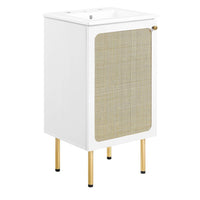 Modway Chaucer 18" Bathroom Vanity - White-MDF and Particleboard