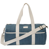 Gry Mattr Denim Weekender Bag - Blue-Shell made with 100% cotton denim