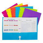 C-Line 2-Pocket Laminated Paper Portfolio with 3-Hole Punch - Assorted - 18 Pack-Laminated folders resist tearing