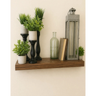 Entrepot La Grange Floating Shelf with Hardware - 36" L x 8" D x 2" T - Medium Walnut-Maintenance Free
